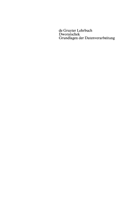 Cover image for book Grundlagen der Datenverarbeitung