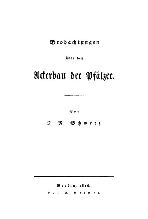 Cover image for book Beobachtungen über den Ackerbau der Pfälzer