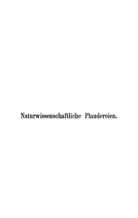 Naturwissenschaftliche Plaudereien 