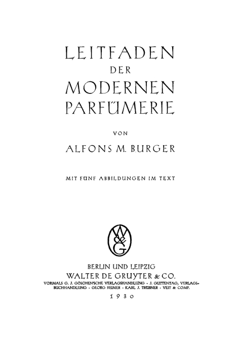 Cover image for book Leitfaden der modernen Parfümerie
