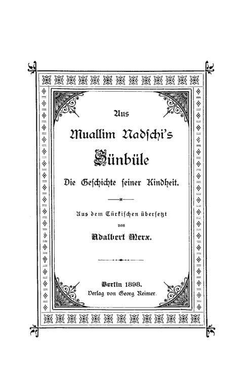 Cover image for book Aus Muallim Hadschi’s Sünbüle