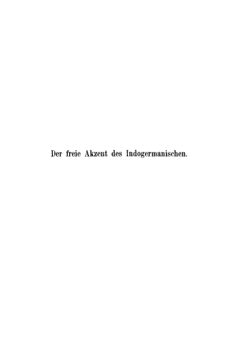 Cover image for book Der freie Akzent des Indogermanischen