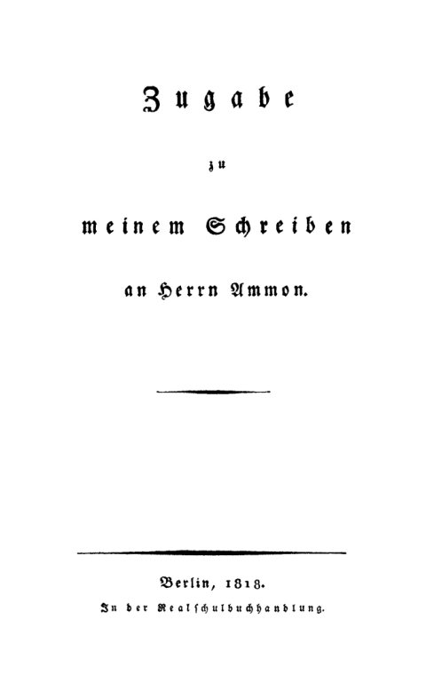 Cover image for book An Herrn Oberhofprediger Dr. Ammon über seine Prüfung der Harmsischen Säze