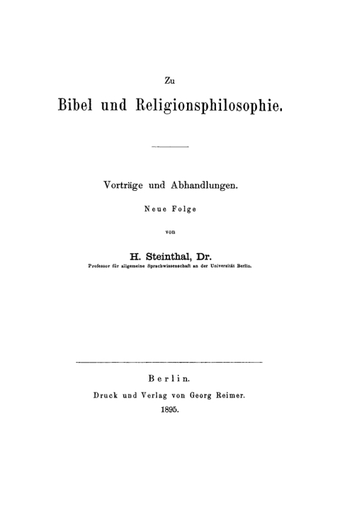 Cover image for book Zu Bibel und Religionsphilosophie