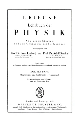 Magnetismus und Elektrizität - Atomphysik
