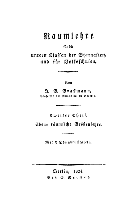Cover image for book Ebene räumliche Größenlehre
