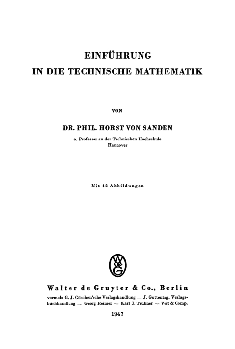 Cover image for book Einführung in die technische Mathematik