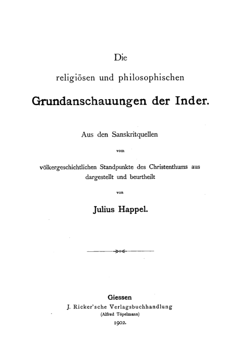 Cover image for book Die religiösen und philosophischen Grundanschauungen der Inder