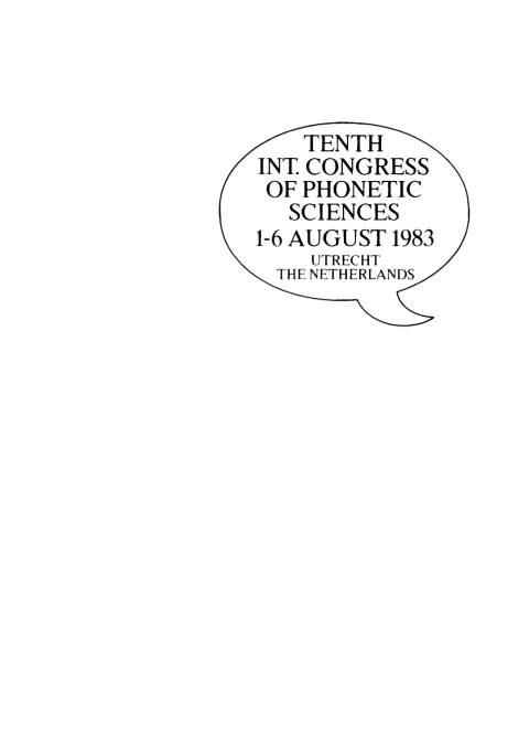 Cover image for book Abstracts of the Tenth International Congress of Phonetic Sciences