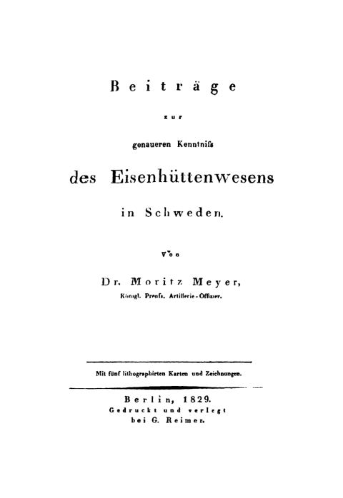 Cover image for book Beiträge zur genaueren Kenntniß des Eisenhüttenwesens in Schweden