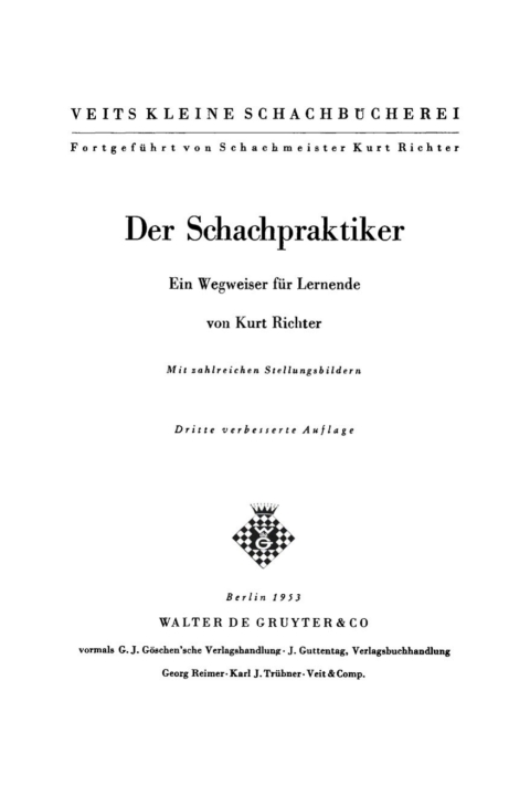 Cover image for book Der Schachpraktiker