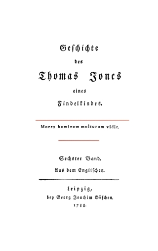 Henry Fielding: Geschichte des Thomas Jones eines Findelkindes. Band 6