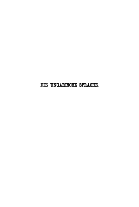 Cover image for book Die ungarische Sprache