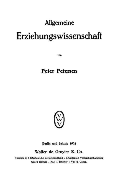 Cover image for book Allgemeine Erziehungswissenschaft