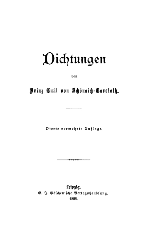 Cover image for book Dichtungen