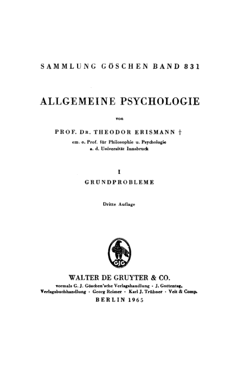 Cover image for book Grundprobleme