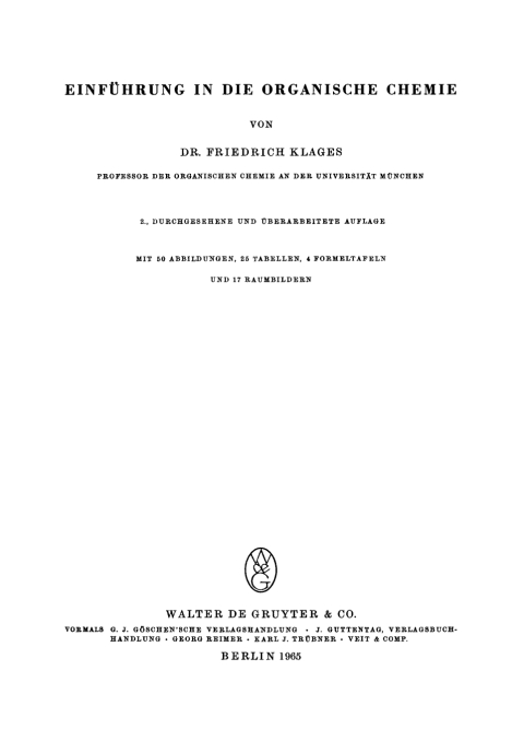 Cover image for book Einführung in die organische Chemie