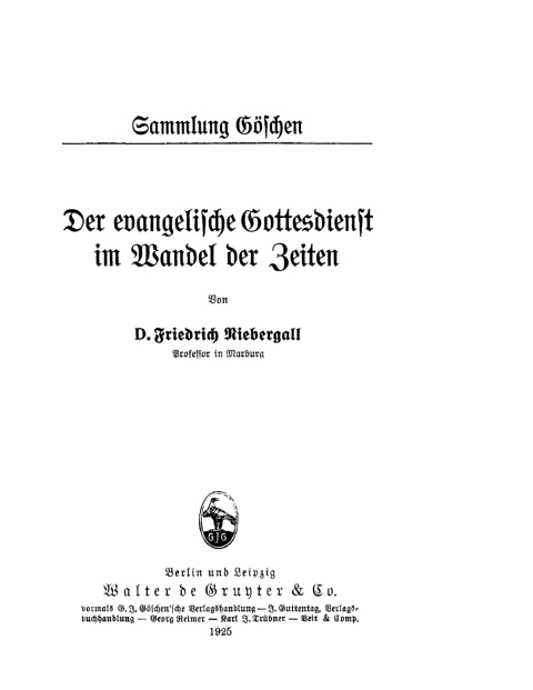 Cover image for book Der evangelische Gottesdienst im Wandel der Zeiten
