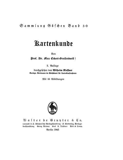 Cover image for book Kartenkunde