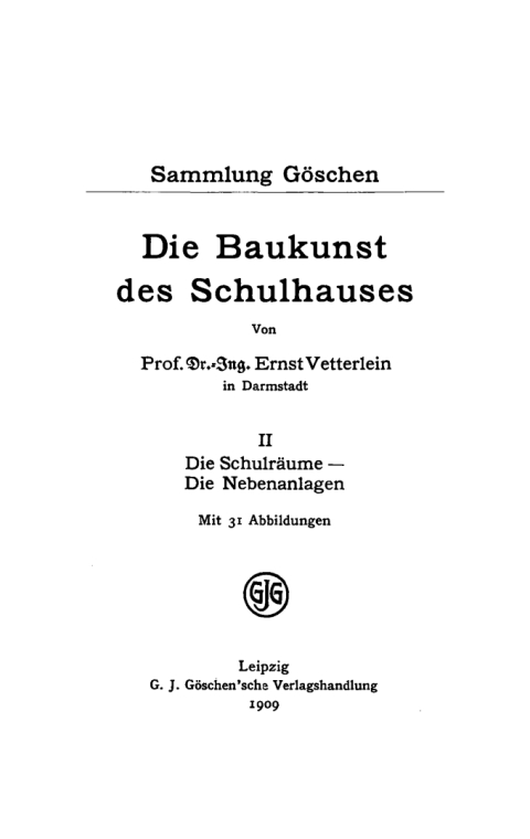 Cover image for book Die Schulräume – die Nebenanlagen