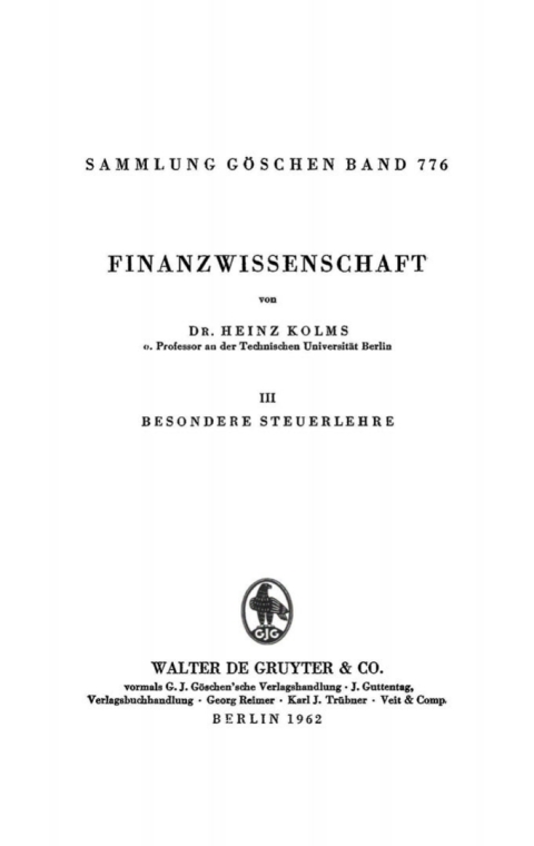 Cover image for book Besondere Steuerlehre
