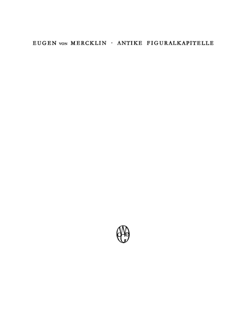 Cover image for book Antike Figuralkapitelle