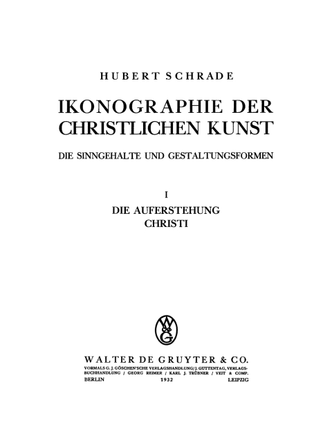 Cover image for book Auferstehung der Christi