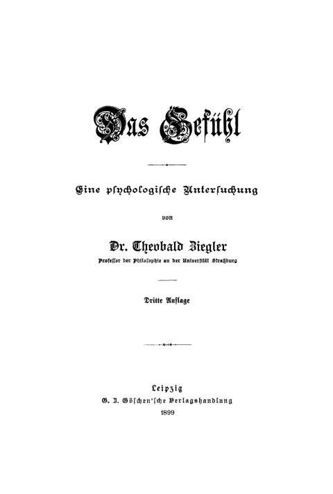 Cover image for book Das Gefühl