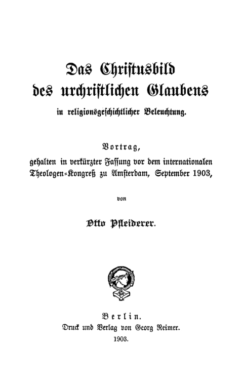 Cover image for book Das Christusbild des urchristlichen Glaubens in religionsgeschichtlicher Beleuchtung