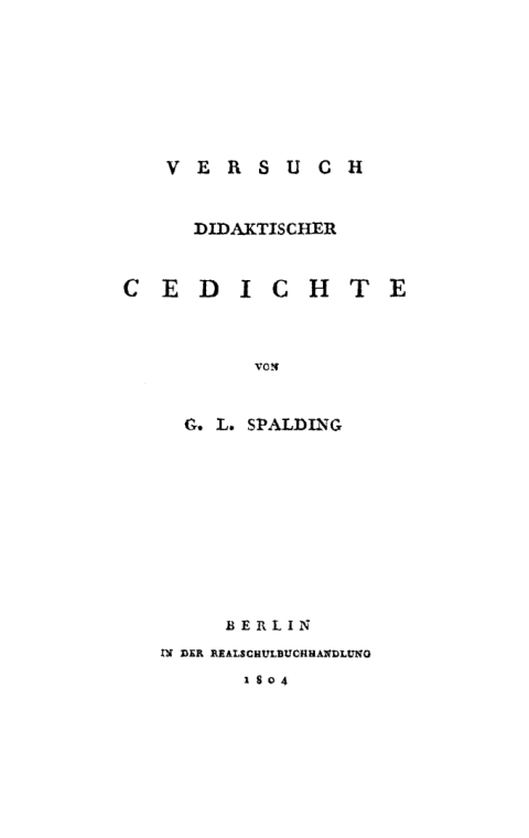 Cover image for book Versuch didaktischer Gedichte