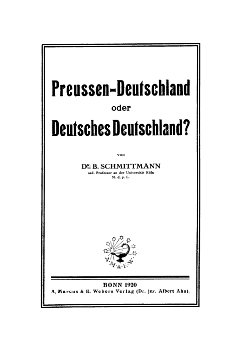 Cover image for book Preussen-Deutschland oder deutsches Deutschland?
