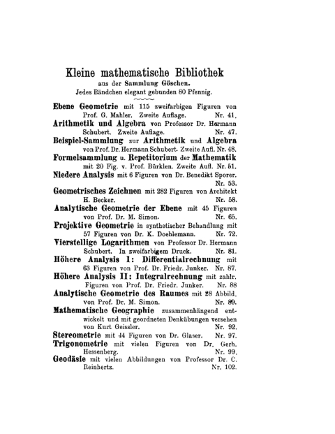 Cover image for book Analytische Geometrie der Ebene