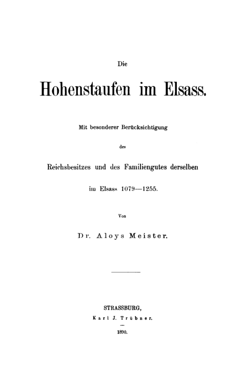 Cover image for book Die Hohenstaufen im Elsass