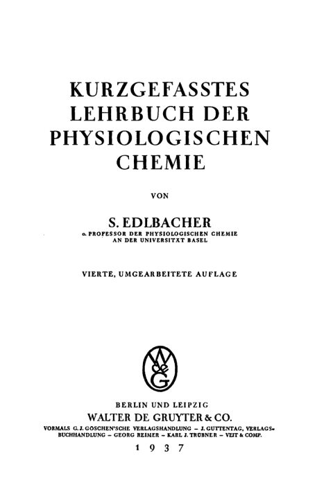 Cover image for book Kurzgefasstes Lehrbuch der physiologischen Chemie