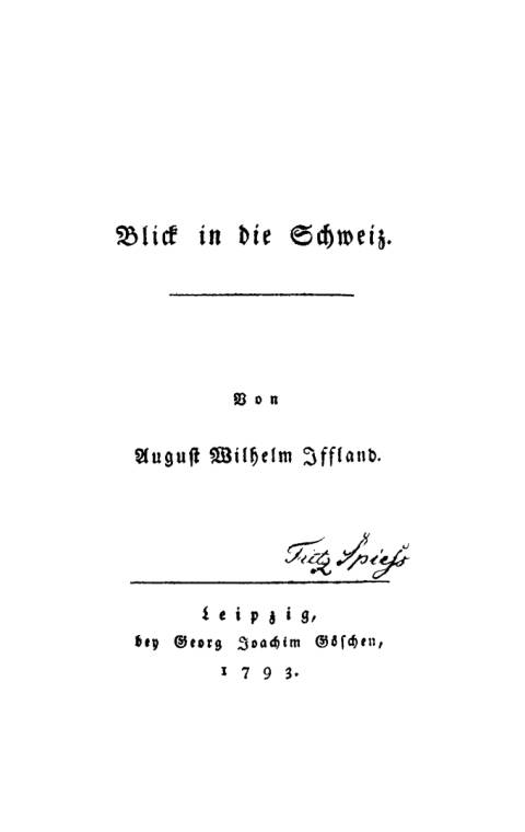 Cover image for book Blick in die Schweiz