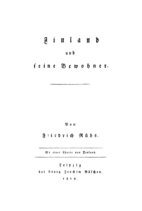 Cover image for book Finland und seine Bewohner