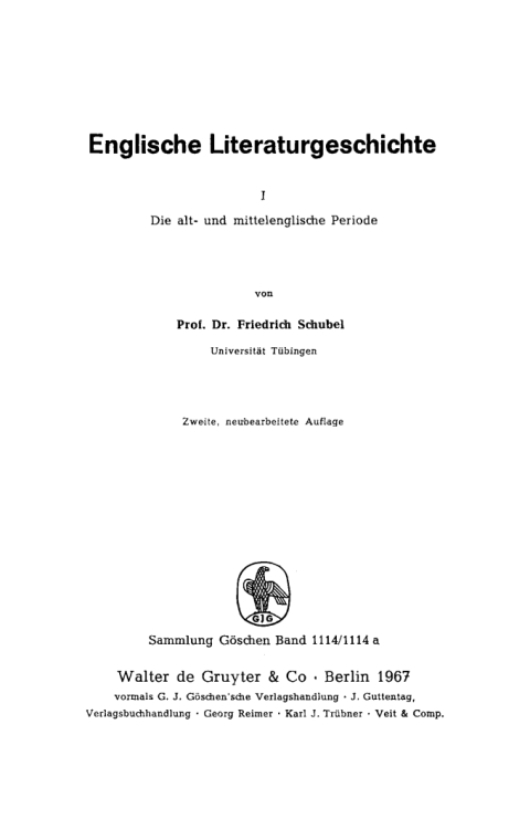 Cover image for book Die alt- und mittelenglische Periode
