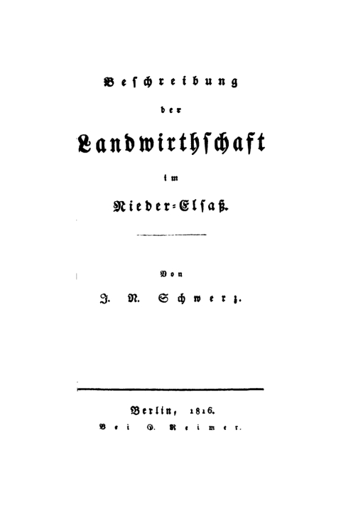 Cover image for book Beschreibung der Landwirthschaft im Nieder-Elsaß