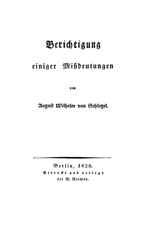 Cover image for book Berichtigung einiger Mißdeutungen
