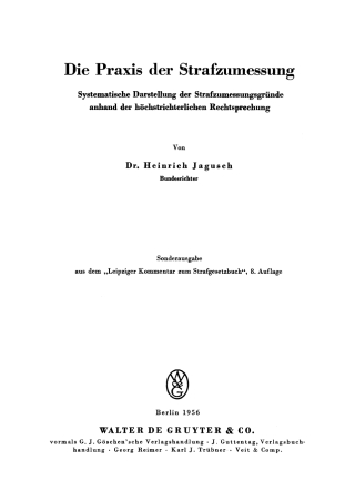 Die Praxis der Strafzumessung
