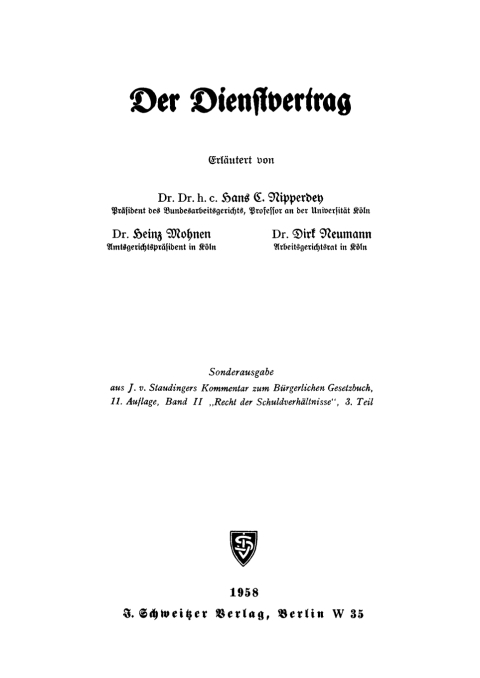 Der Dienstvertrag 