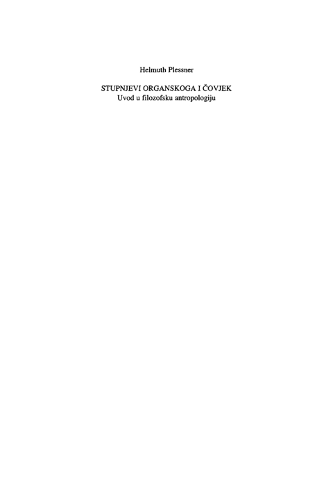Cover image for book Stupnjevi organskoga i čovjek