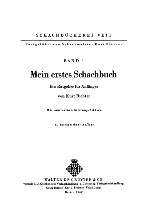 Cover image for book Mein erstes Schachbuch