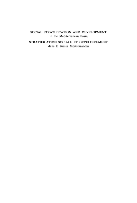 Cover image for book Social stratification and development in the Mediterranean Basin