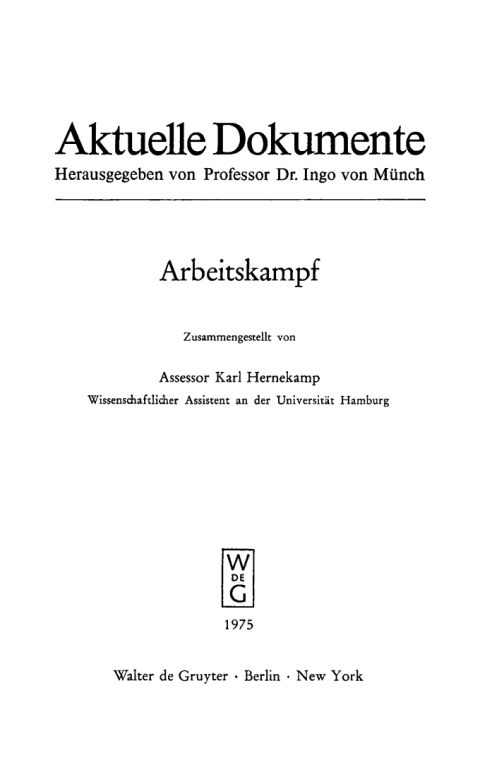 Cover image for book Arbeitskampf