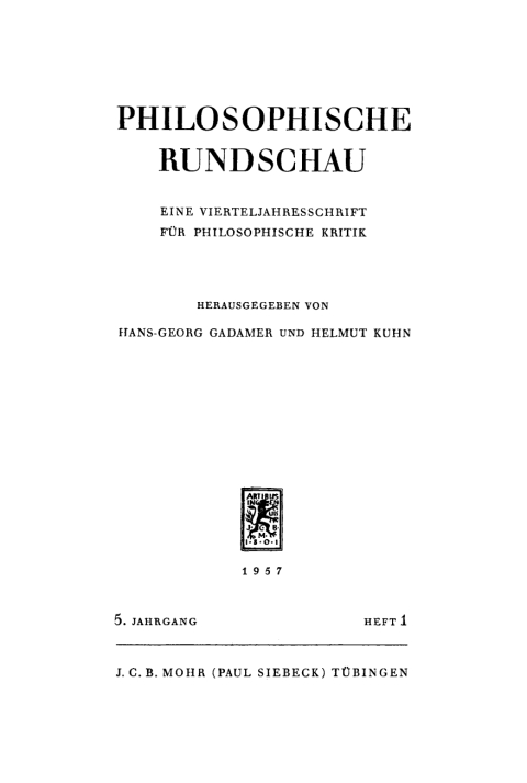 Cover image for book Heft 1/1957