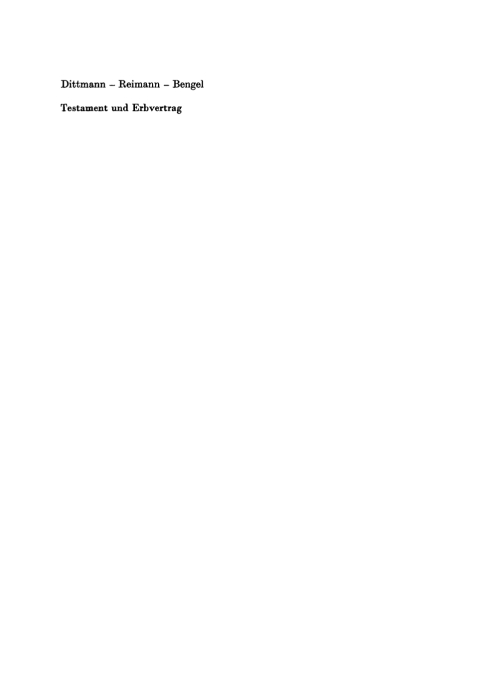 Cover image for book Testament und Erbvertrag