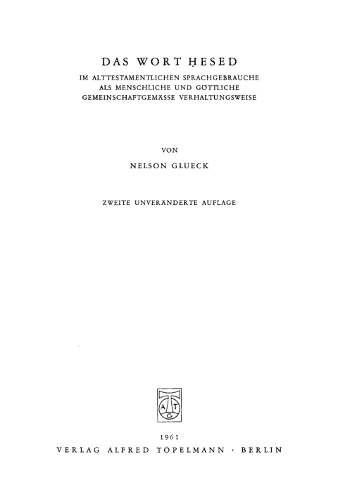 Cover image for book Das Wort Ḥesed