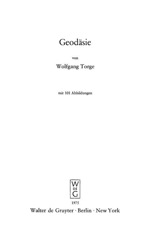 Cover image for book Geodäsie