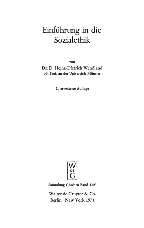 Cover image for book Einführung in die Sozialethik